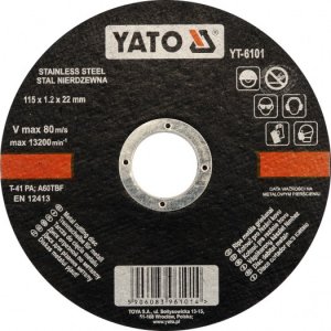 YATO Δίσκος κοπής INOX - 115ΜΜ Χ 1,2ΜΜ Χ 22ΜΜ (25 τεμάχια) | Ηλεκτρικά Εργαλεία - Γωνιακοί Τροχοί | karaiskostools.gr