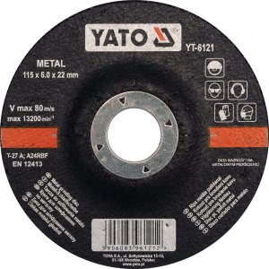 YATO Δίσκος λείανσης INOX - 115.0MM - Διάμετρος