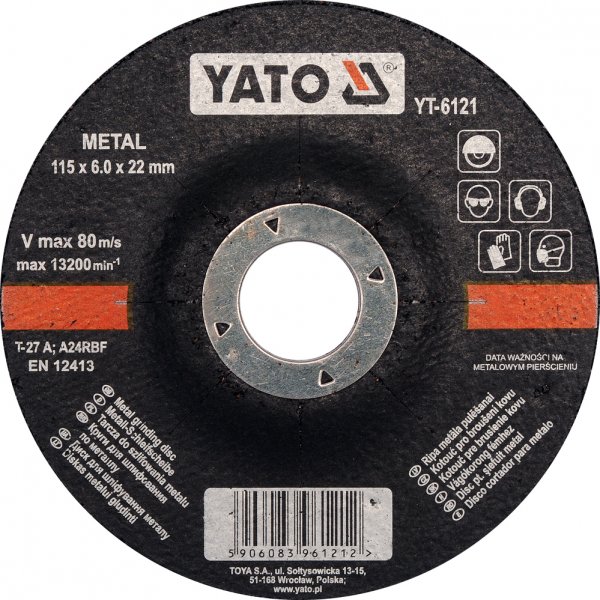 YATO Δίσκος λείανσης INOX - 125.0MM - Διάμετρος