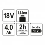 Μπαταρία LI - ION 18 V 4Ah YT - 82844 | Ηλεκτρικά Εργαλεία - Αξεσουάρ Εργαλείων | karaiskostools.gr