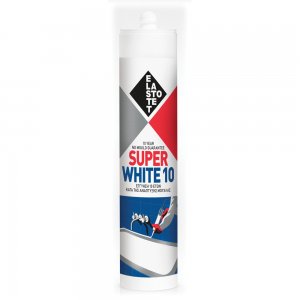 ELASTOTET SUPER WHITE 10 Σιλικόνη Αντιβακτηριδιακή - Αντιμουχλική 280ml - ΔΙΑΦΑΝΟ - Χρώμα | Καθαριστικά - Λιπαντικά| karaiskostools.gr