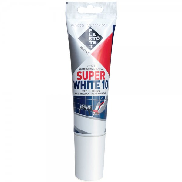 ELASTOTET SUPER WHITE 10 Σιλικόνη Αντιβακτηριδιακή - Αντιμουχλική 80ml - ΔΙΑΦΑΝΟ - Χρώμα | Καθαριστικά - Λιπαντικά| karaiskostools.gr