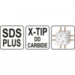 ΥΑΤΟ Τρυπάνι SDS PLUS τετράκοπο - 25.0MM - Διάμετρος, 460.0MM - Μήκος