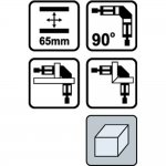 Σφικτήρας γωνιακός 65Χ70mm VOREL 38751| Εξαρτήματα Ξυλουργικών Εργασιών -  Ξυλουργικές Εργασίες | Εργαλεία karaiskostools.gr
