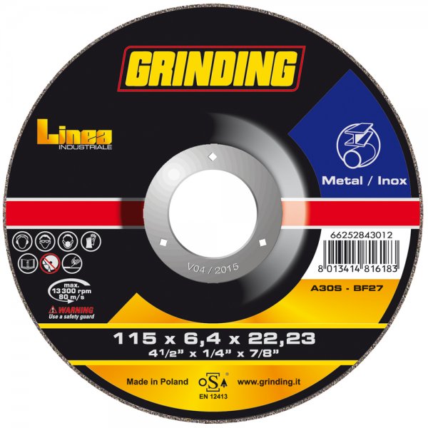 GRINDING Δίσκος λείανσης σιδήρου - ΙΝΟΧ LINEA - 125ΜΜ Χ 6,4ΜΜ Χ 22ΜΜ (25 τεμάχια) | Ηλεκτρικά Εργαλεία - Γωνιακοί Τροχοί | karaiskostools.gr