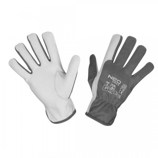 NEO TOOLS Γάντια εργασίας από δέρμα και πολυεστέρα 8"/Μ 97-656-8 | Είδη Προστασίας - Ατομική Προστασία | karaiskostools.gr
