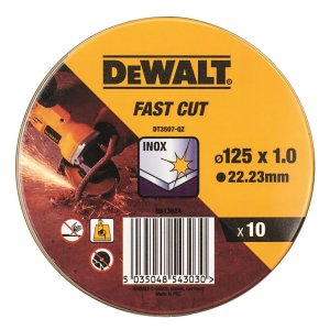 DEWALT Δίσκος κοπής INOX 125x1.0mm 10τμχ DT3507 | Ηλεκτρικά Εργαλεία - Γωνιακοί Τροχοί | karaiskostools.gr