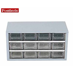 Συρταροθήκη μεταλλική με 12 συρτάρια γκρί 401 FOSTIERIS