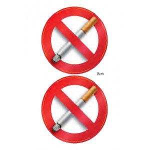 Αυτοκόλλητη καρτέλα πληροφόρησης «NO SMOKING» 2 τεμ Πινακίδες Σήμανσης & Πληροφόρησης