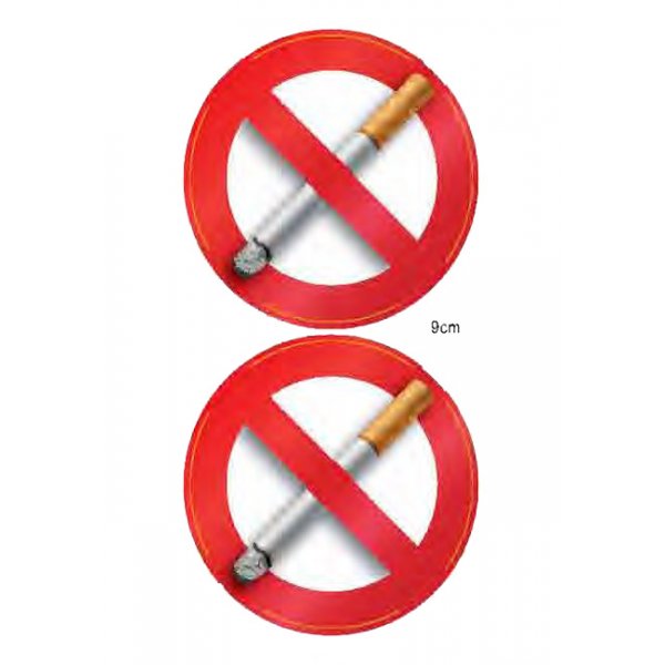 Αυτοκόλλητη καρτέλα πληροφόρησης «NO SMOKING» 2 τεμ Πινακίδες Σήμανσης & Πληροφόρησης
