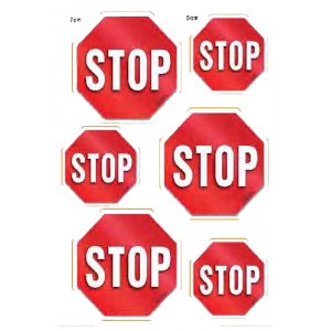 Αυτοκόλλητη καρτέλα πληροφόρησης «STOP» 6 τεμ Πινακίδες Σήμανσης & Πληροφόρησης