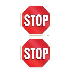 Αυτοκόλλητη καρτέλα πληροφόρησης «STOP» 2 τεμ Πινακίδες Σήμανσης & Πληροφόρησης