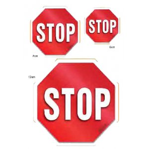 Αυτοκόλλητη καρτέλα πληροφόρησης «STOP» 3 τεμ Πινακίδες Σήμανσης & Πληροφόρησης