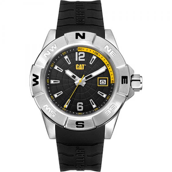 Ρολόι ανδρικό NORTH Black/Yellow - Black silicone AF.141.21.137 CAT® WATCHES