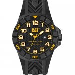 Ρολόι ανδρικό SPECIAL OPS Black/Yellow Carbon case - Black silicone K2.121.21.117 CAT® WATCHES
