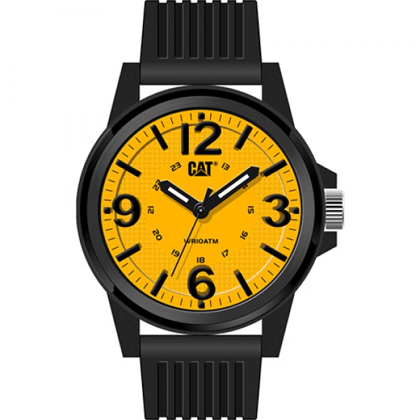 Ρολόι ανδρικό GROOVY Yellow - Black silicone LF.111.21.731 CAT® WATCHES