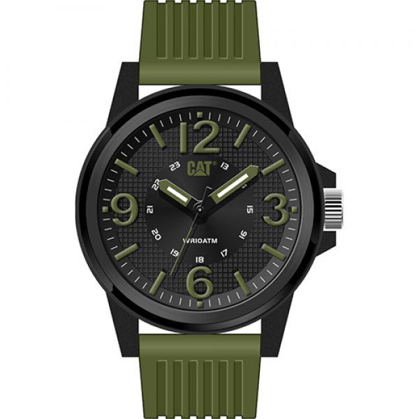 Ρολόι ανδρικό GROOVY Black/Military Green - Green silicone LF.111.23.133 CAT® WATCHES