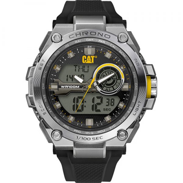 Ρολόι ανδρικό ANADIGIT Black/Yellow - Black silicone MB.145.21.131 CAT® WATCHES