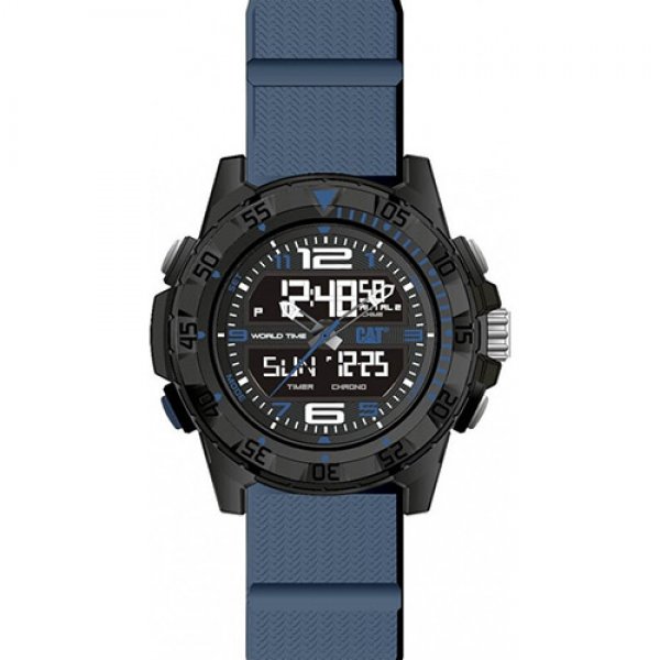 Ρολόι ανδρικό BASECAMP Black/Blue- Blue silicone MC.155.26.136 CAT® WATCHES