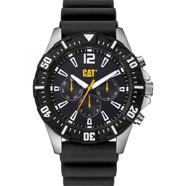 Ρολόι ανδρικό STEER multi Black - Black silicone PX.149.21.131 CAT® WATCHES