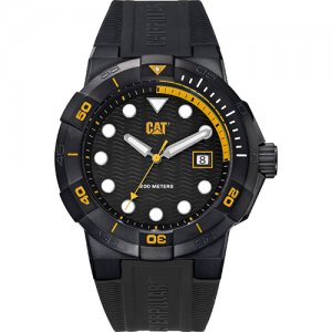 Ρολόι ανδρικό SHOCKDIVER Black/Yellow- Black silicone SI.161.21.127 CAT® WATCHES | Ρολόγια Cat® Watches | karaiskostools.gr