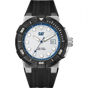 Ρολόι ανδρικό SHOCKDIVER White/Blue- Black silicone SI.141.21.222 CAT® WATCHES | Ρολόγια Cat® Watches | karaiskostools.gr