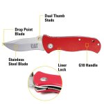 Σουγιάς αναδιπλούμενος 19,1,cm Drop Point #106308 CAT® KNIFES | Πολυεργαλεία - Σουγιάδες - Μαχαίρια - Εργαλεία Χειρός | Εργαλεία  karaiskostools.gr