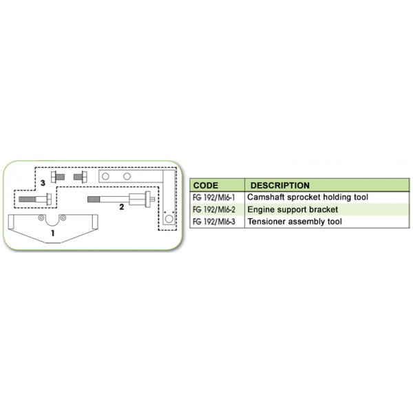 Ανταλλακτικό εργαλείο κασετίνας χρονισμού (FG 192/MI6) - FG 192/MI6-3 FASANO Tools