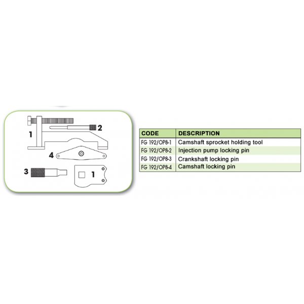 Ανταλλακτικό εργαλείο κασετίνας χρονισμού (FG 192/OP8) - FG 192/OP8-1 FASANO Tools