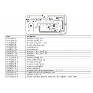 Ανταλλακτικό εργαλείο κασετίνας χρονισμού (FG 192/PS15) - FG 192/PS15-18 FASANO Tools