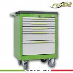 Εργαλειοφόρος 5 συρταριών με πλαστική επιφάνεια ABS πράσινος FG 102V/5T FASANO Tools |Εργαλειοφόροι τροχήλατοι| karaiskostools.gr