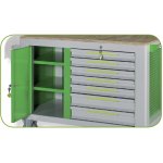 Εργαλειοφόρος 14 συρταριών με ξύλινη επιφάνεια πράσινος FG 160V/14L FASANO Tools |Εργαλειοφόροι τροχήλατοι| karaiskostools.gr