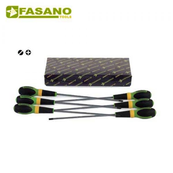 Σετ κατσαβίδια ίσια & σταυρού μακρυά 8 τεμαχίων FG 22XL/S8 FASANO Tools Κατσαβίδια & Μύτες