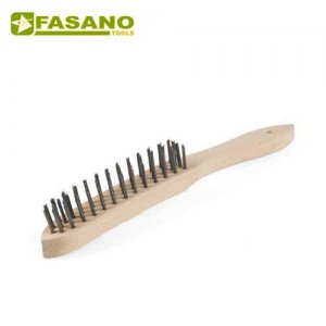 Συρματόβουρτσα χειρός σιδερένια 4 σειρών με ξύλινη χειρολαβή FG 79/SP3 FASANO Tools Ξύστρες - Σπάτουλες