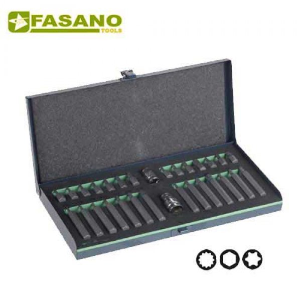 Συλλογή μύτες 10mm & αντάπτορες 30 τεμαχίων FG 86/S30B FASANO Tools Κατσαβίδια & Μύτες