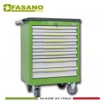 Εργαλειοφόρος 7 συρταριών με πλαστική επιφάνεια ABS πράσινος FG 102V/7T FASANO Tools Εργαλειοφόροι
