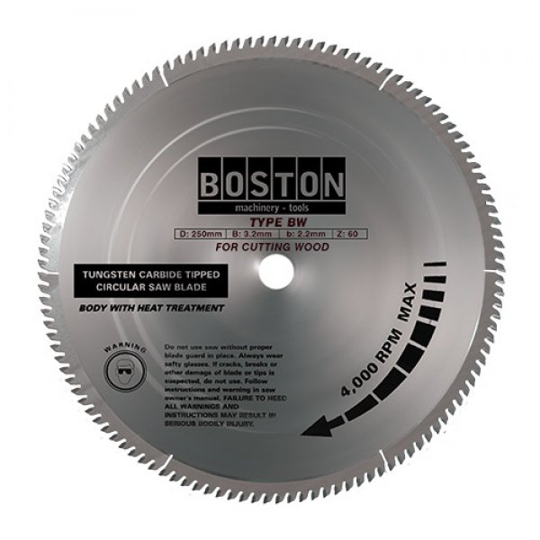 Δίσκοι κοπής ξύλου για φαλτσοπρίονα BOSTON σειράς BW